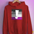 Asexual Pride Flag Exclamation Point Hoodie - Red